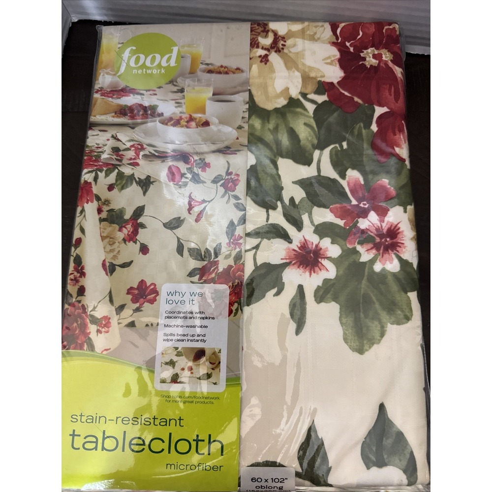 Food Network Stain Resistant 60x102  Oblong Tablecloth  Fall Floral $49.99 Kohls